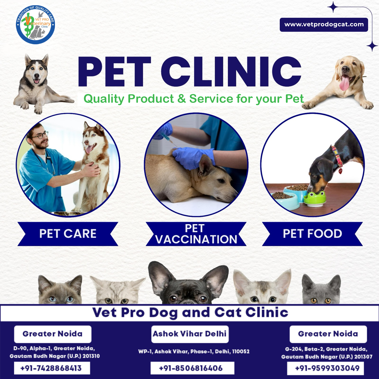 Quality Product and Service for your Pet in Delhi